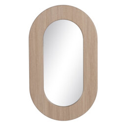 Abhimanyu Oval Wood Wall Mirror