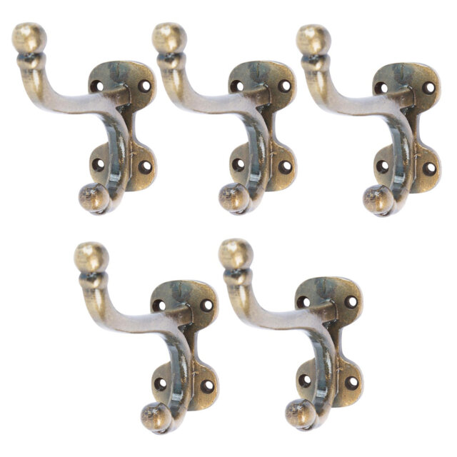 Hammer & Tongs - Flat Top Ball End Hat & Coat Hook - W35mm x H85mm - Brass