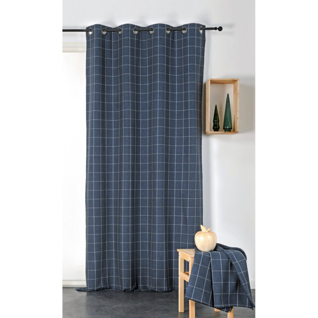 Ellen Eyelet Room Darkening Single Curtain