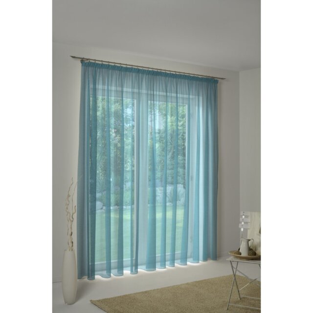 Peck Slot Top Semi Sheer Single Curtain