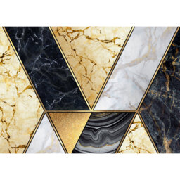 Geometric Gold Indoor / Outdoor Area Rug