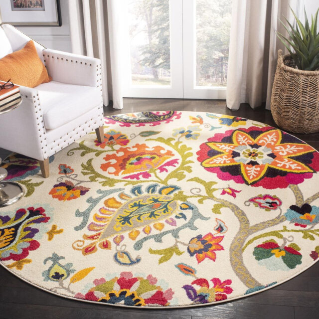 Dyson Ivory/Red/Yellow/Gray Area Rug