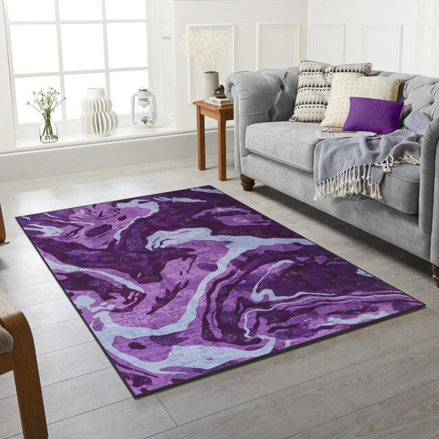 Brenli Abstract Violet Area Rug