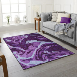 Brenli Abstract Violet Area Rug