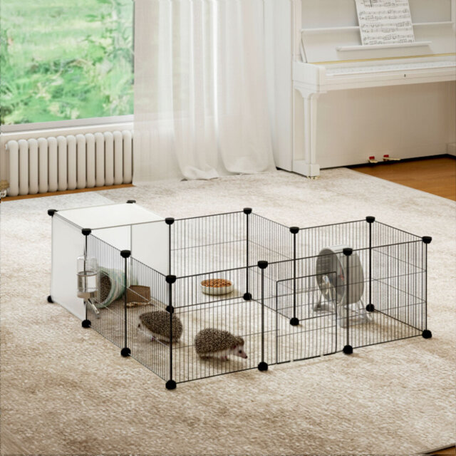 Pet Pen 14 Panel Puppy Rabbit Kitten Playpen Indoor Enclosure Run Cage