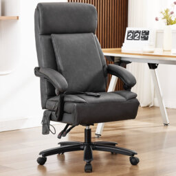 Calene High Back Executive Office Chair, Ergonomic Design Thick Cushion Desk Chair, PU Leather Adjustable Swivel Chair for Home & Office