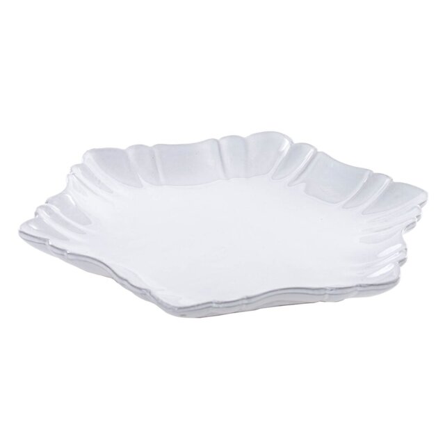 McMillan 1 Piece Ceramic Abstract Decorative Plate in White