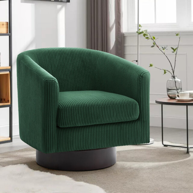 Bennett 72.1Cm Wide Swivel Barrel Chair