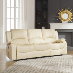 Abdoul 3 Seater Faux Leather Electric Reclining Sofa