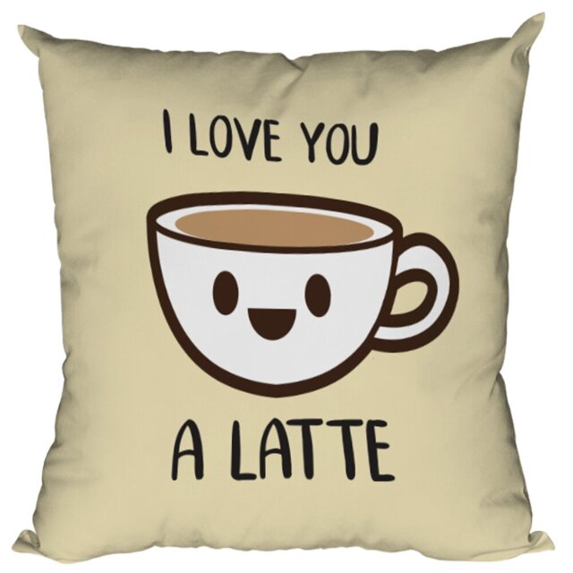 Danville I Love You a Latte Luxury Valentines Cushion