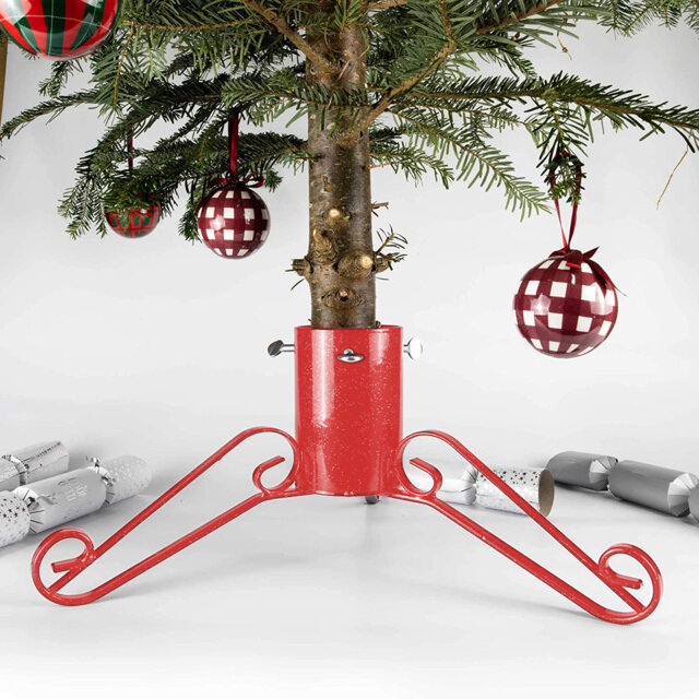 "Bosmere Traditional Metal Christmas Tree Stand 4"" Gold, G453"