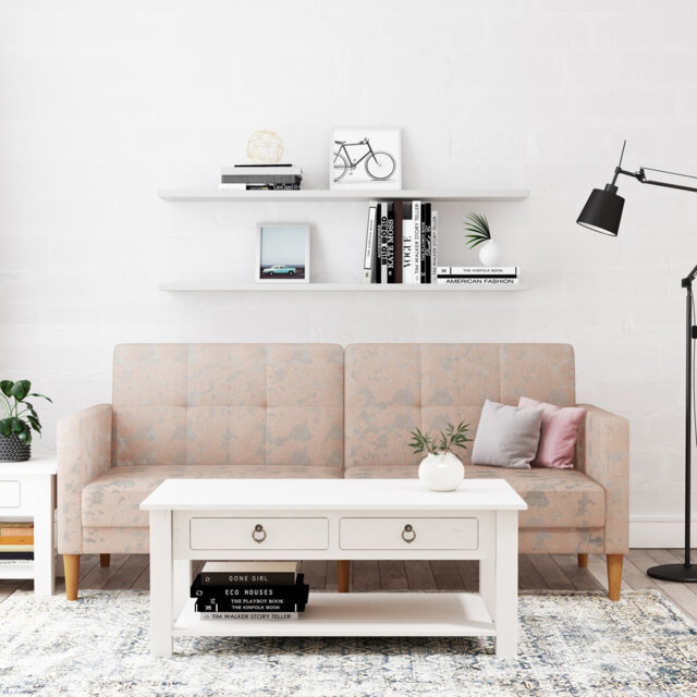 Embry Solid Wood Four Leg Coffee Table with Storage