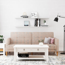 Embry Solid Wood Four Leg Coffee Table with Storage