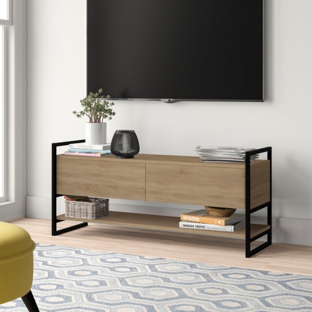 "Aird TV Stand for TVs up to 58"" - Modern Industrial Design with Ample Storage"