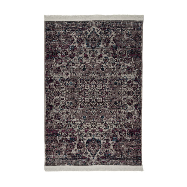 Machine Woven Black/Cream Rug