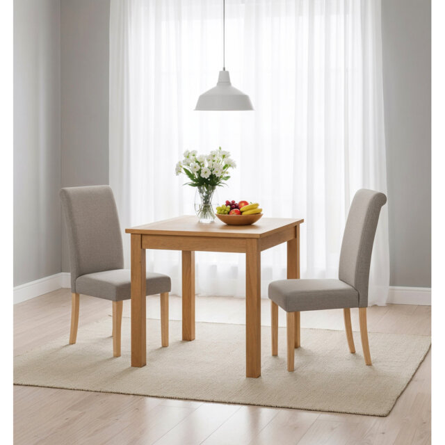 2 - Person Solid Oak Dining Set