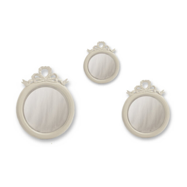 Solid Wood Round Mirror
