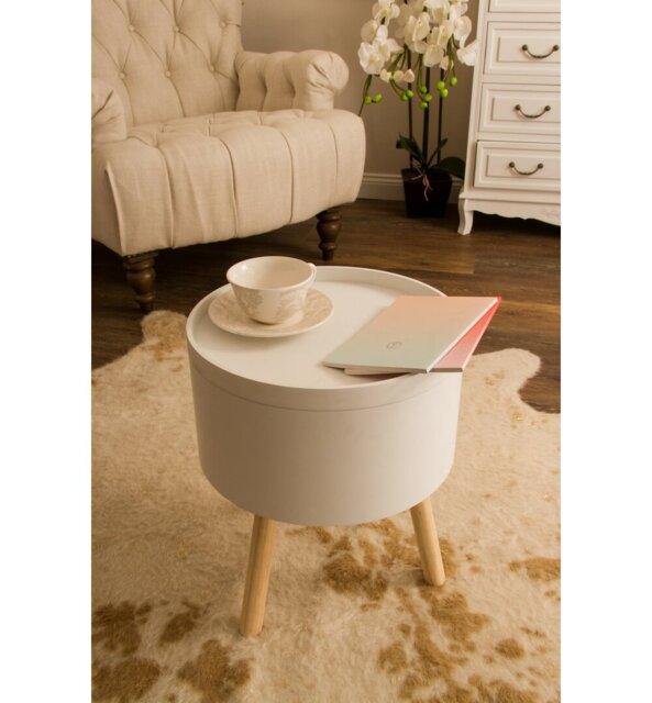 Dayne Tray Table Side Table with Storage
