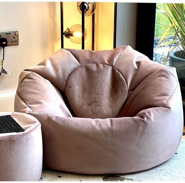 Velvet Refillable Classic Bean Bag