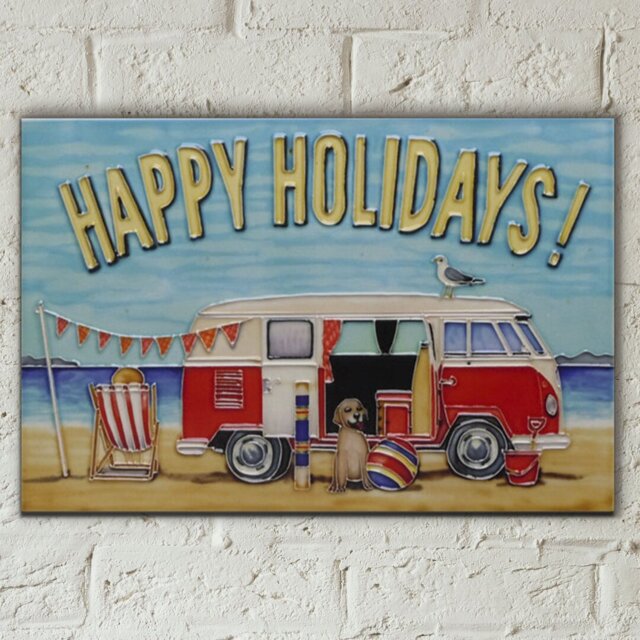 Handmade Transportation Wall Decor on Ceramic / Porcelain
