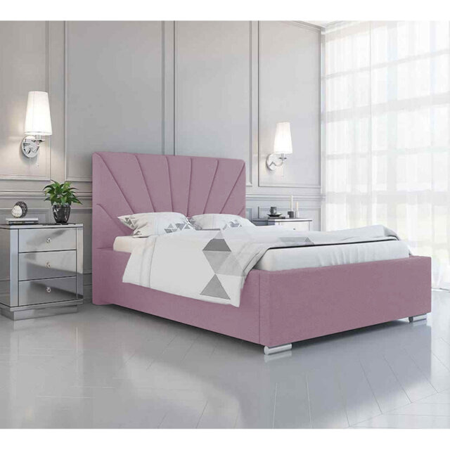 Sunrise Abubaker Upholstered Bed Frame - Plush Velvet with Headboard and Sprung Slats