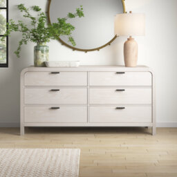 Solid Wood 172.72cm W 6 - Drawer Chest of Drawers