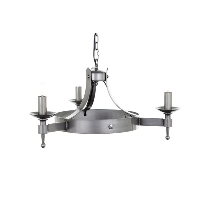 Grandfield 3-Light Wagon Wheel Chandelier