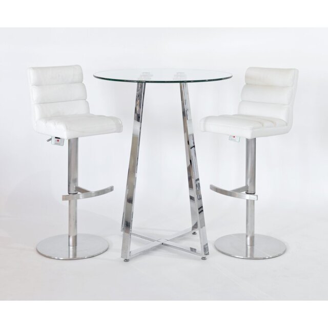 Hylton Swivel Upholstered Adjustable Height Counter Stool with Metal Frame