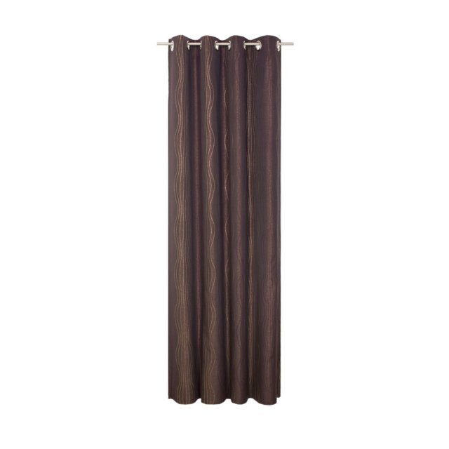 Alderete Cotton Blend Eyelet Curtain single Panel, opaque