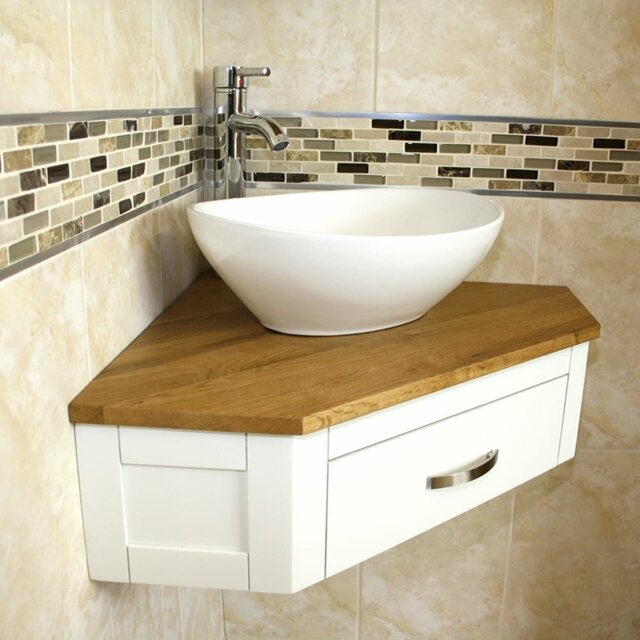 Giovani Wall Mounted Corner Vanity Unit