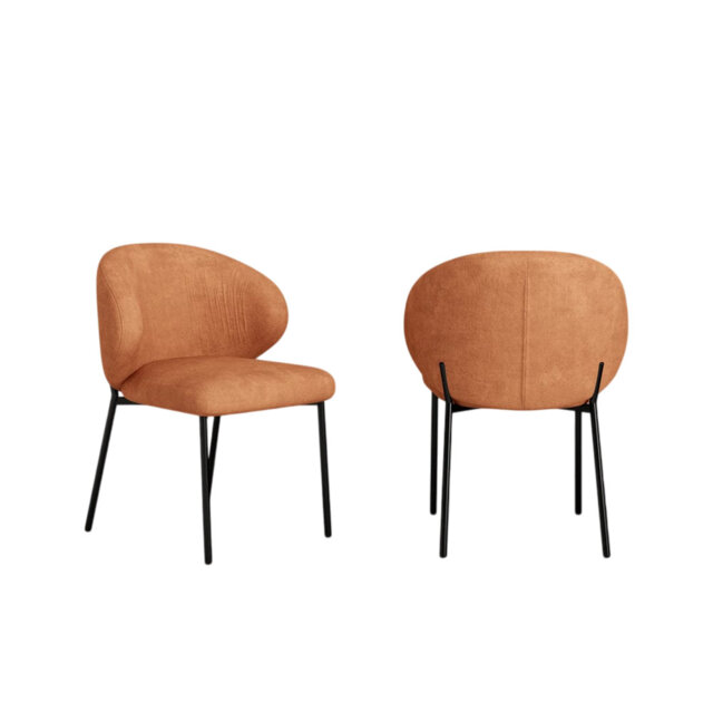 Biebel 47cm H Velvet Upholstered Metal Upholstered Back Side Chair