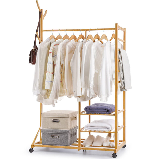 Coren 100cm Rolling Clothing Rack