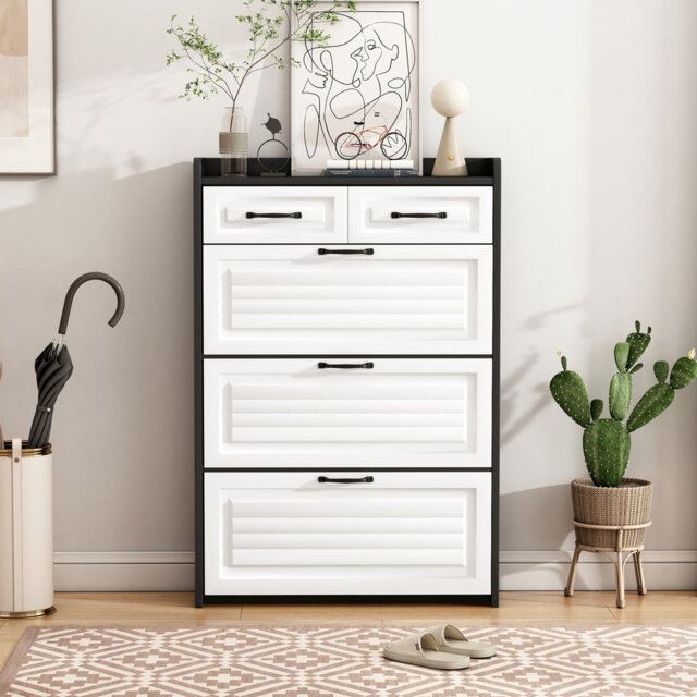 24 Pair Flip Down Shoe Storage