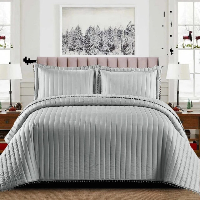 Microfiber Bedspread with Pillow Shams Included