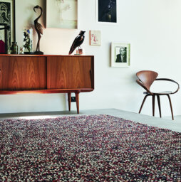Marble Hand-Woven Red/Grey Area Rug