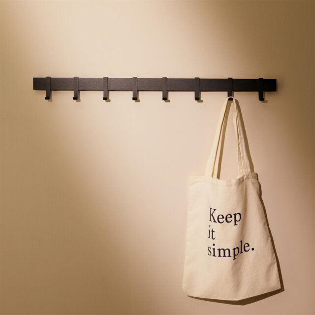 Coat Hooks Wall Mounted - Metal Clothes Rail - Coat Rack - Coat Hook For Wall - Modern Coat Hanger With Slidable