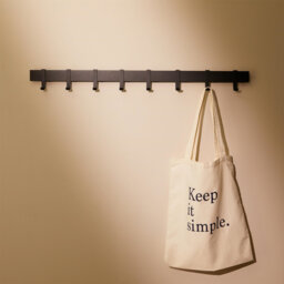 Coat Hooks Wall Mounted - Metal Clothes Rail - Coat Rack - Coat Hook For Wall - Modern Coat Hanger With Slidable