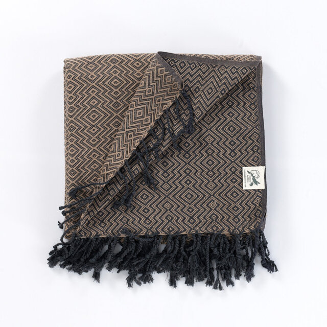 Cotton and Olive Throw