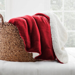 Reversible Soft Sherpa Fleece Fur Thick Dual Sided Blanket Throw