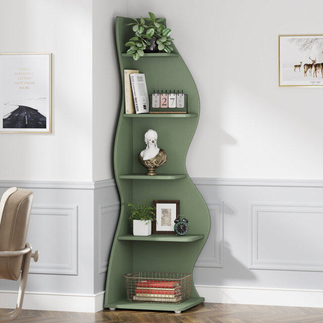 179 cm H x 48 cm W Corner Bookcase