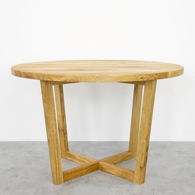 Shanay Oak Round Solid Wood Dining Table
