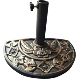 9KG Heavy Duty Half Round Umbrella Base Stand – Durable Resin & Concrete Parasol Holder, Weatherproof Outdoor Sun Shade Base, Adjustable Tightening Kn