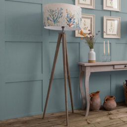 Aratus Floor Lamp & Coral Reef Eva Cobalt Shade