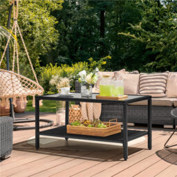 Rectangular Metal Outdoor Coffee Table , 92.5cm cm W 50.5cm cm D