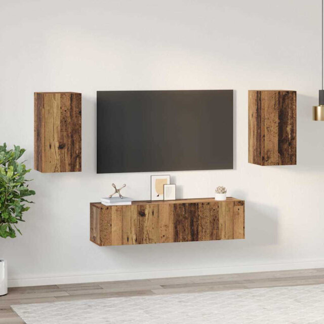 TV Cabinet Set 4 Pcs Medium 30.5 X 30 X 60 Cm