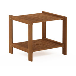 Rectangular Outdoor Side Table With Umbrella Hole , 48cm cm W 52.1cm cm D