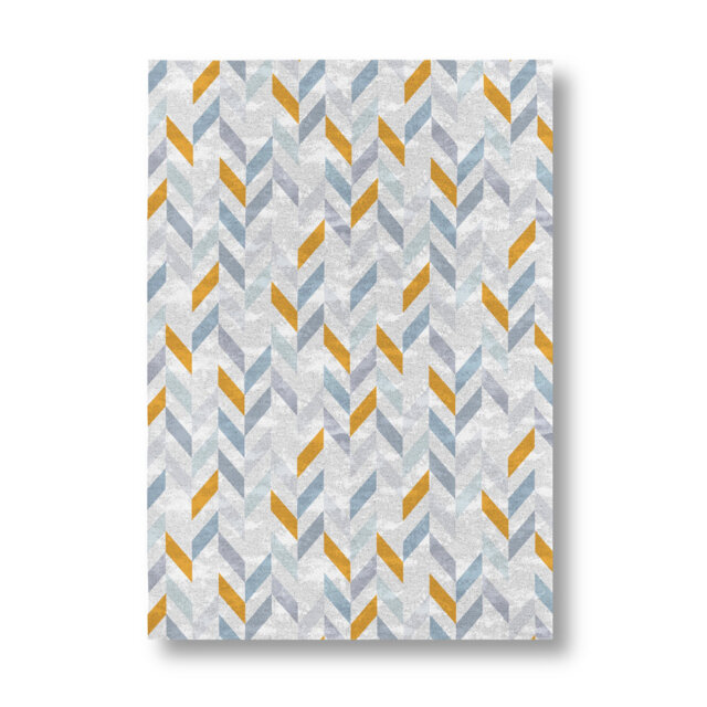 Lomba Flatweave 100% Cotton Grey/Blue/Yellow Rug