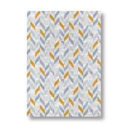 Lomba Flatweave 100% Cotton Grey/Blue/Yellow Rug