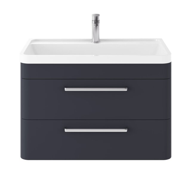 Solar 800mm Single Bathroom Vanity with Integrated Vitreous China Basin