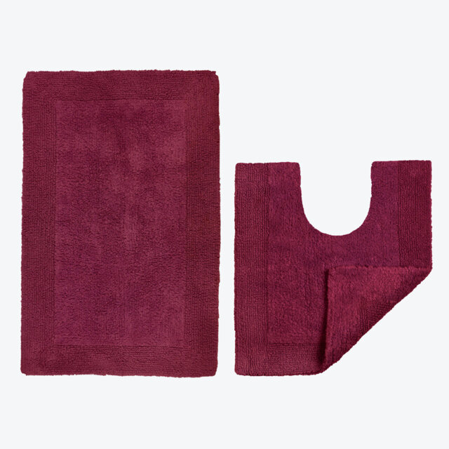 100% Cotton Bath Mat and Pedestal Mat Set